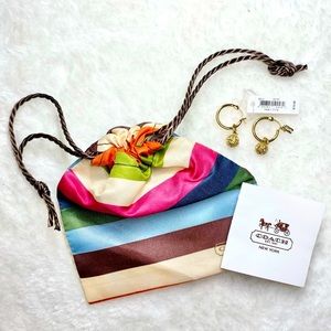 NWT Coach Mini Hoop Earrings 96210 GD/GD